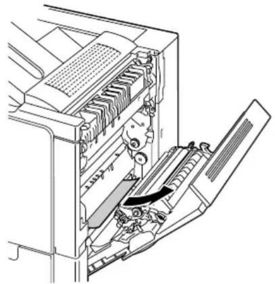 KONICA MINOLTA magicolor 5430 DL - Clearing a Media Misfeed in Tray 1 - 2