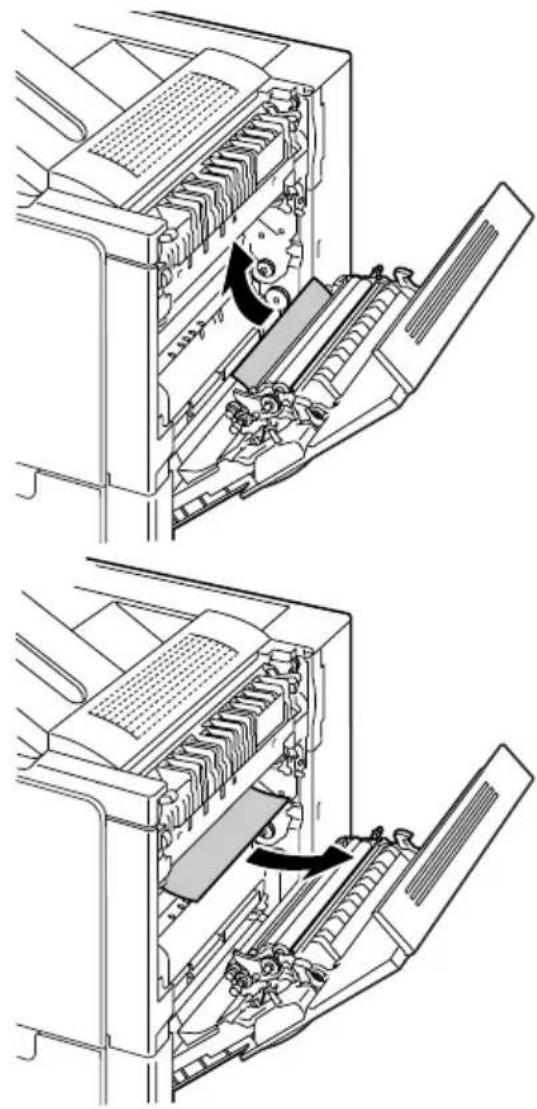 KONICA MINOLTA magicolor 5430 DL - Clearing a Media Misfeed from the Transfer Roller - 2