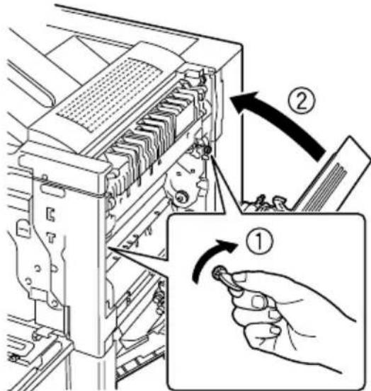 Diagram illustrating the process of inserting a component into a server rack, with numbered annotations indicating steps ① and ②.