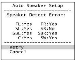 ONKYO TX-SR8460 - ☐Speaker Detect Error - 2