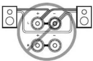 ONKYO TX-SR8460 - Precauciones durante la conexión de los altavoces - 1