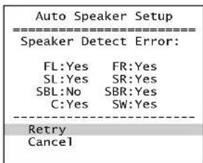 ONKYO TX-SR8460 - ☐Speaker Detect Error - 4