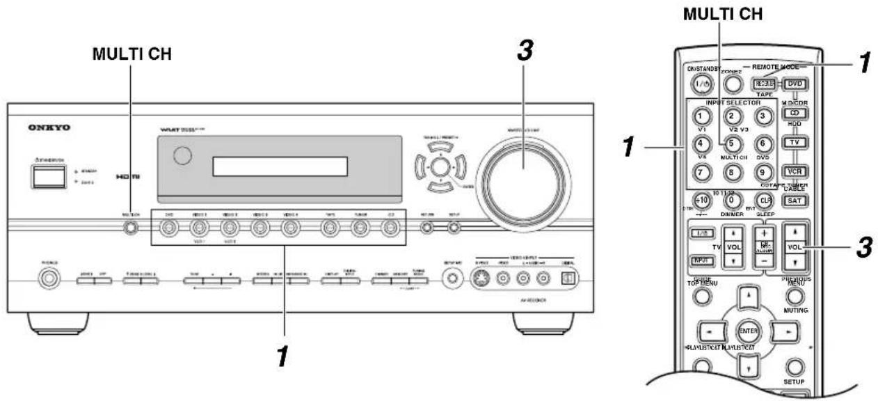 MULTI CH 3 ONKYO HDMI MULTI CH 1 MULTI CH 1 1 3 1 1 3 1 1 3 1 1 3