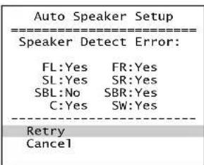 ONKYO TX-SR8460 - ☐Speaker Detect Error - 4