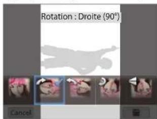 Rotation : Droite (90°) Cancel