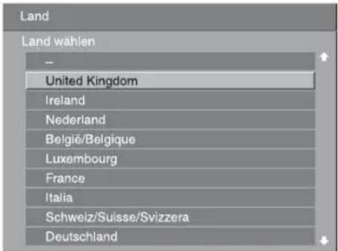 Land Land wählen United Kingdom Ireland Nederland Belgïe/Belgique Luxembourg France Italia Schweiz/Suisse/Svizzera Deutschland