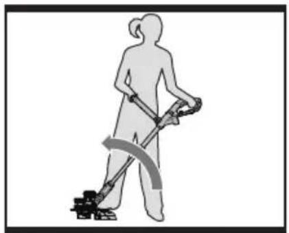 Silhouette of a person sweeping with a tool, no text or symbols present