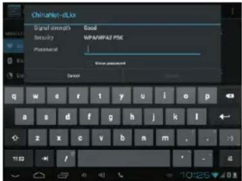 ChinaNet-dLix Signal strength Good Security WPA/WPA2 PSK Password Show password Cancel q w e r t y u i o p a s d f g h j k l z x c v b n m , . . 11:30 / 10:25 40%