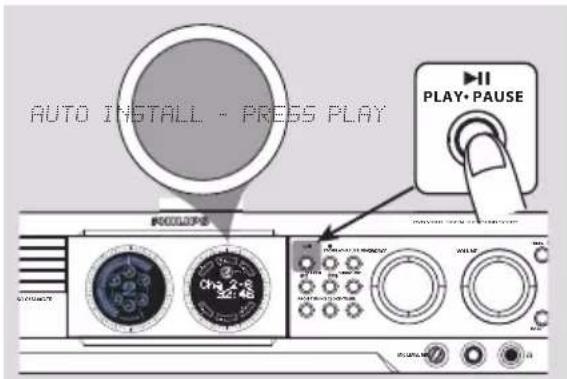 AUTO INSTALL - PRESS PLAY AUTO INSTALL PLAY+ PAUSE