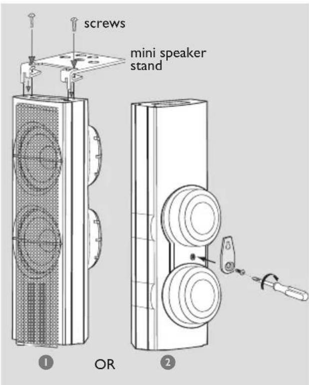 screws mini speaker stand ① OR ②