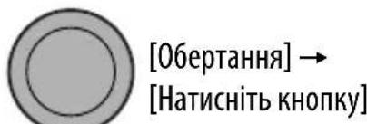 [Обертання] → [Натисніть кнопку]