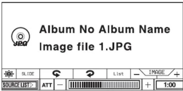 Album No Nom d'album Fichier image 1.JPG SLIDE ATT Liste - IMAGE + SOURCE LIST> + 1:00