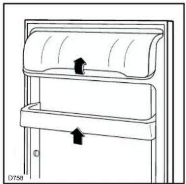 Küppersbusch IKE 230-2 - Positioning the door shelves - 2