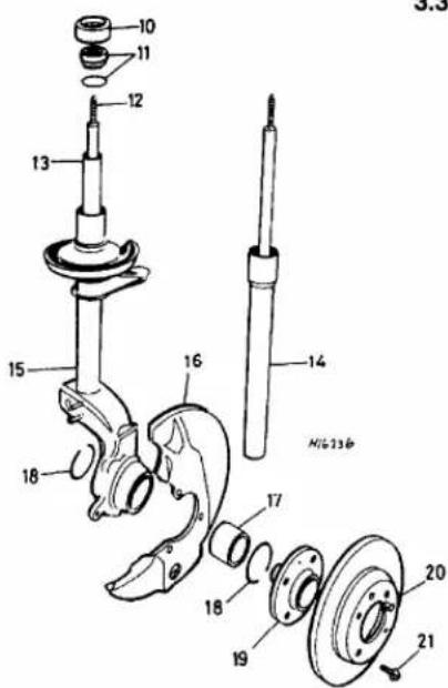 Technical diagram of a mechanical assembly with numbered parts, likely an engine or valve assembly.