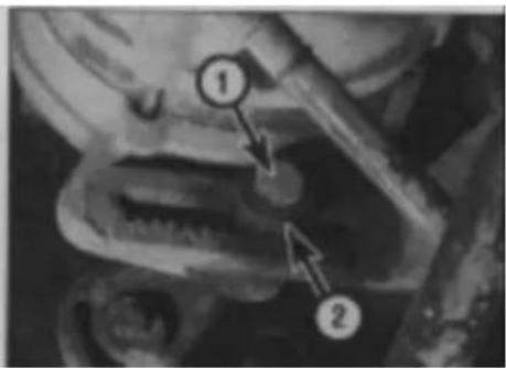 Medical or anatomical diagram with numbered labels pointing to specific structures, likely from a medical or surgical context.
