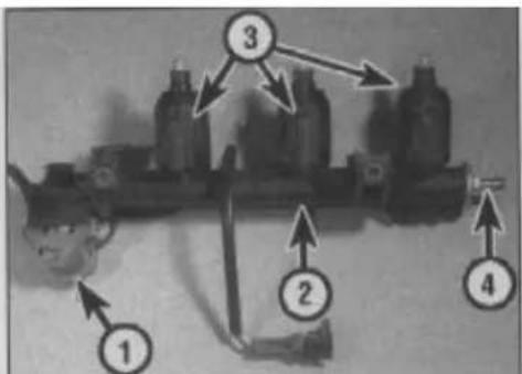 Diagram of a mechanical or electrical device with numbered components and directional arrows indicating flow or movement.
