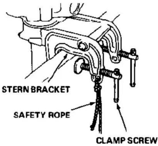 STERN BRACKET SAFETY ROPE CLAMP SCREW