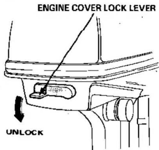 ENGINE COVER LOCK LEVER UNLOCK