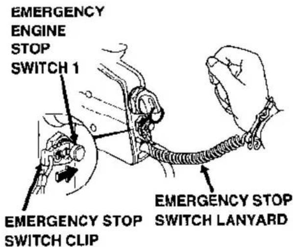 EMERGENCY ENGINE STOP SWITCH 1 EMERGENCY STOP SWITCH CLIP EMERGENCY STOP SWITCH LANYARD