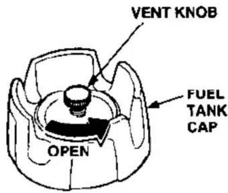 VENT KNOB FUEL TANK CAP OPEN