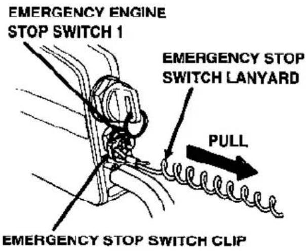 EMERGENCY ENGINE STOP SWITCH 1 EMERGENCY STOP SWITCH LANYARD PULL EMERGENCY STOP SWITCH CLIP