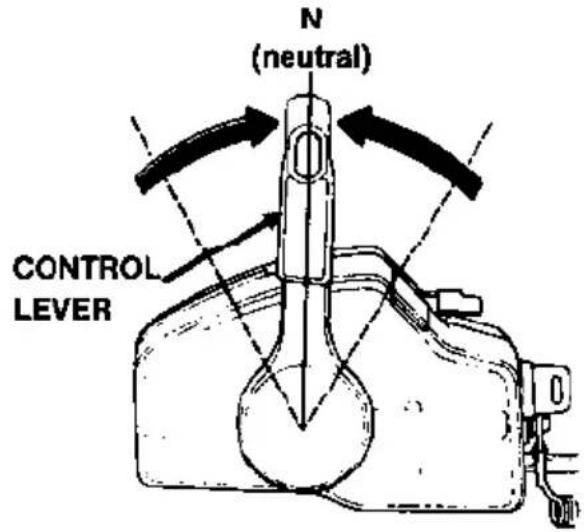 N (neutral) CONTROL LEVER