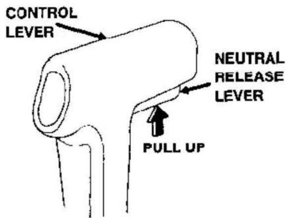CONTROL LEVER NEUTRAL RELEASE LEVER PULL UP