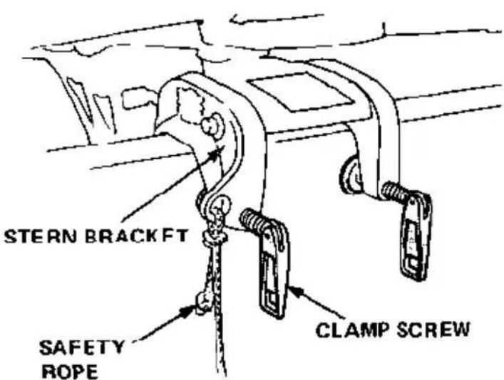 STERN BRACKET SAFETY ROPE CLAMP SCREW