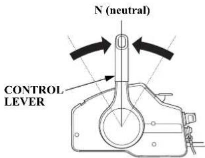 N (neutral) CONTROL LEVER