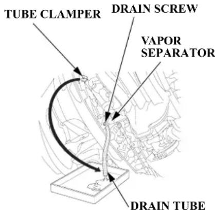 TUBE CLAMPER DRAIN SCREW VAPOR SEPARATOR DRAIN TUBE