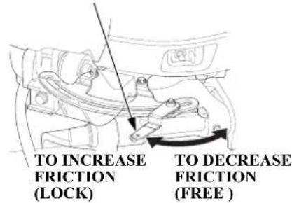 TO INCREASE FRICTION (LOCK) TO DECREASE FRICTION (FREE)