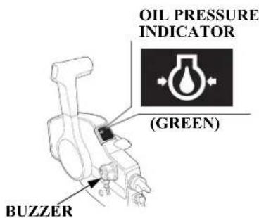 OIL PRESSURE INDICATOR (GREEN) BUZZER