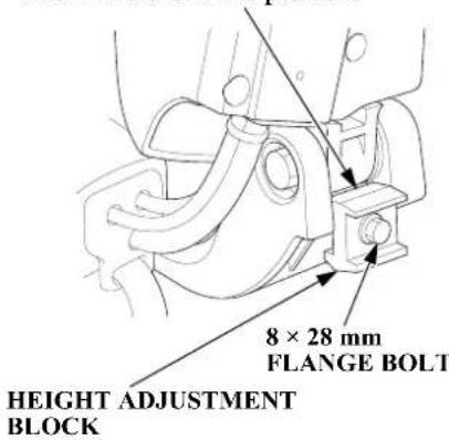 8 × 28 mm FLANGE BOLT HEIGHT ADJUSTMENT BLOCK