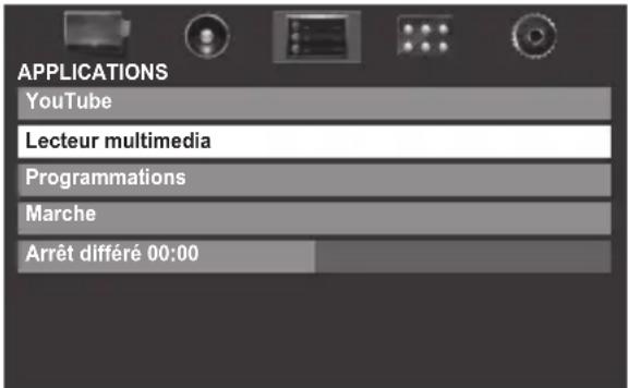 APPLICATIONS YouTube Lecteur multimedia Programmations Marche Arrêt différé 00:00
