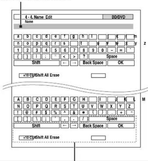 4 - 4. Name Edit Name a b c d e f g h l j k l m n o p q r s t u y w x y 1 2 3 4 5 6 7 8 9 0 - = _ { } | : < > ? Shift ← → Back Space OK +10 CUP Shift All Erase A B C D E F G H I J K L M N O P Q R S T U V W X Y Z ! @ # $ % ^ & * ( ) + ~ [ ] \ ; ', . / Shift ← → Back Space OK +10 CUP Shift All Erase