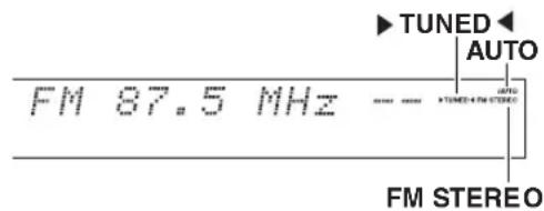 FM 87.5 MHz TUNED AUTO FM STEREO