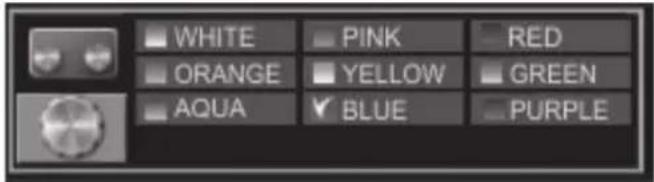 WHITE PINK RED ORANGE YELLOW GREEN AQUA BLUE PURPLE