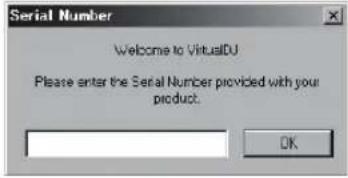 Serial Number Welcome to VirtualDJ Please enter the Serial Number provided with your product. OK