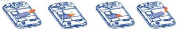 ALCATEL One Touch POP C1 - Insérer ou extraire la carte SIM - 1