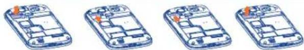 ALCATEL One Touch POP C1 - Mise en place de la carte microSD - 1