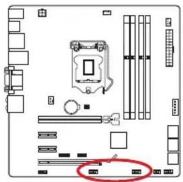 MSI B85M Gaming - JUSB1\~2 : USB 2.0 擴充接頭 - 1