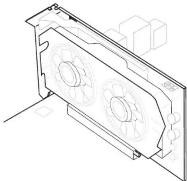 Technical line drawing of a mechanical component with two circular features and mounting brackets (no text or symbols)