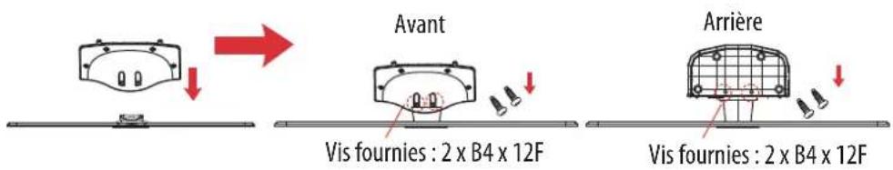 Avant Vis fournies : 2 x B4 x 12F Arrière Vis fournies : 2 x B4 x 12F
