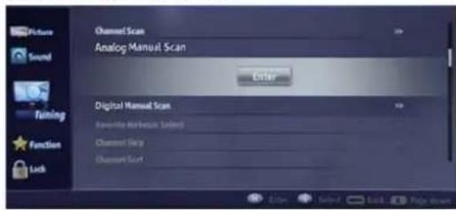 HAIER LET42T1000HF - Recherche manuelle analogique - 2
