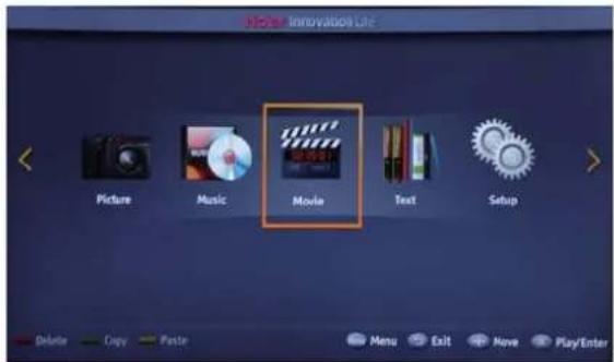 HAIER LET42T1000HF - Menu USB Media (contenus multimédia USB) - 1