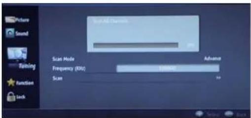 Scan Mode Frequency (MHz) 100kHz Scan Advance OK