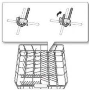 SAMSUNG DW5363PGBSL - Utilisation des tiges articulées - 1