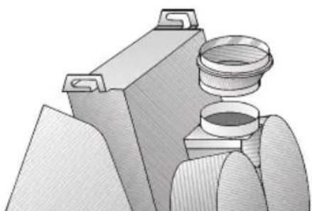 Technical illustration of a mechanical assembly with rollers and flanges (no text or symbols)