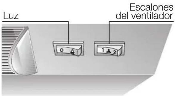 Luz Escalones del ventilador 0 1 2
