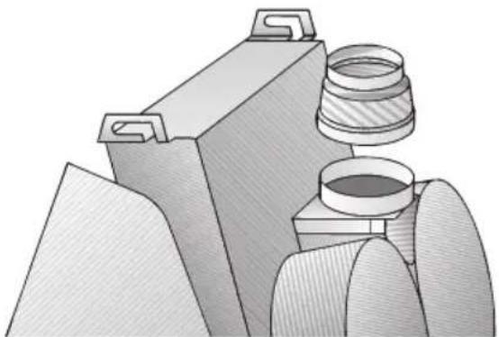 NEFF D2654X0 - Anschluss Abluftrohr ∅ 100 mm: - 1